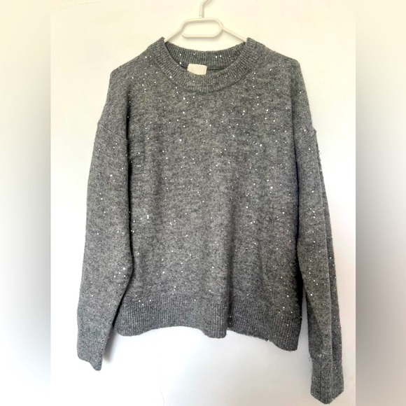 H&M  over size Gray Speckled Women's Sweater - Picture 1 of 8